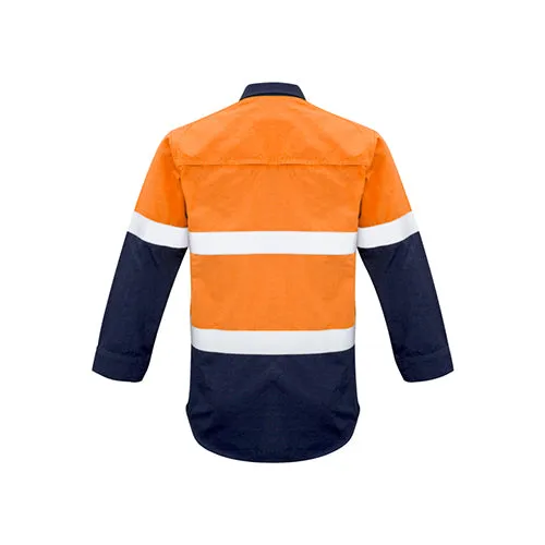 Syzmik Workwear | Mens FR Closed Front Hooped Taped Spliced Shirt | ZW133