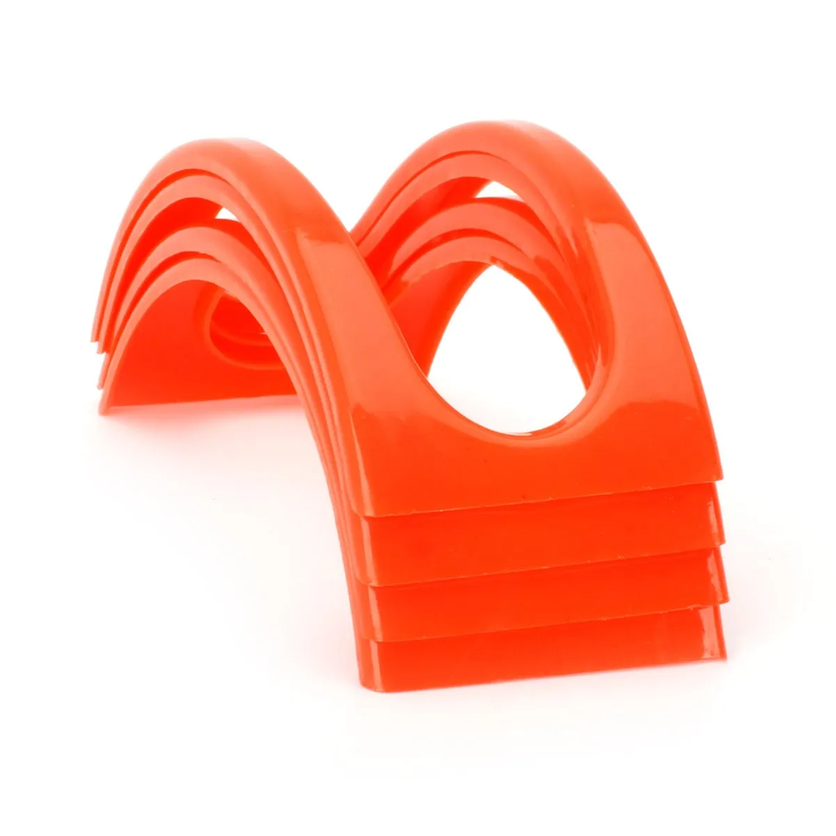 Taco Holder Red Plastic Stackable Stands Hold Hard Or Soft Shell Tacos Set