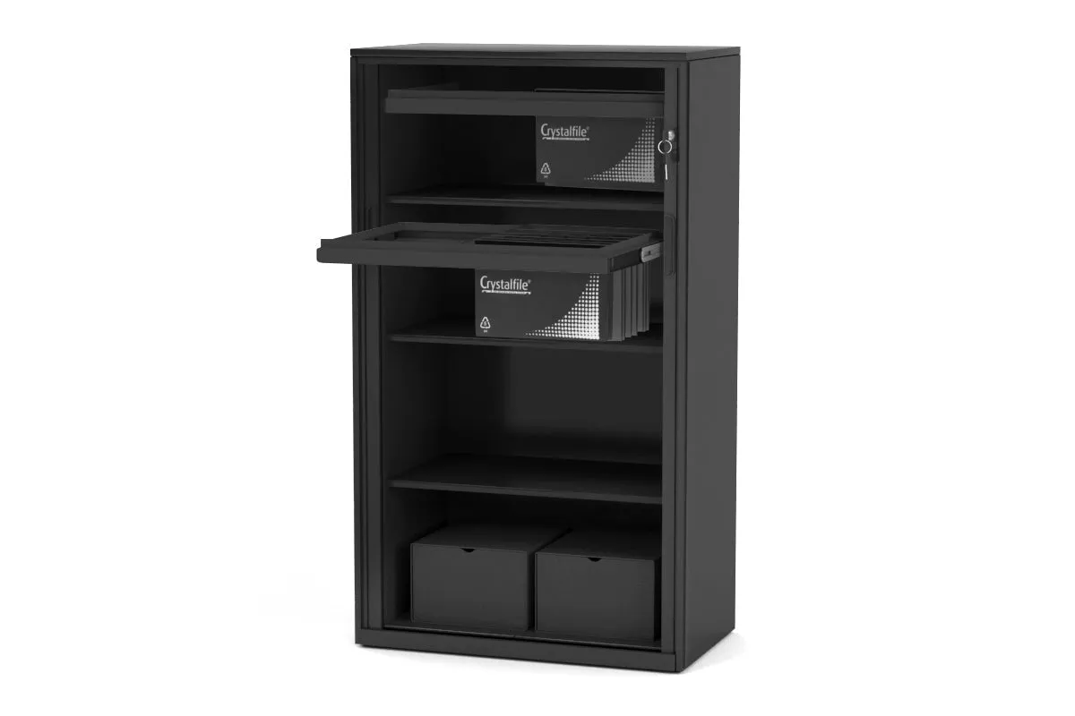 Tambour Sliding Door Storage Cabinet Metal [1325H x 900W]
