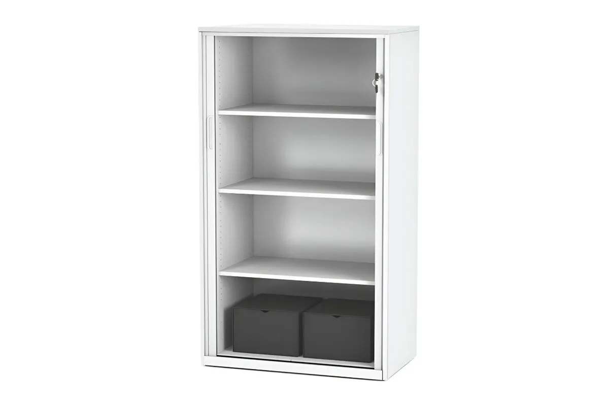 Tambour Sliding Door Storage Cabinet Metal [1325H x 900W]