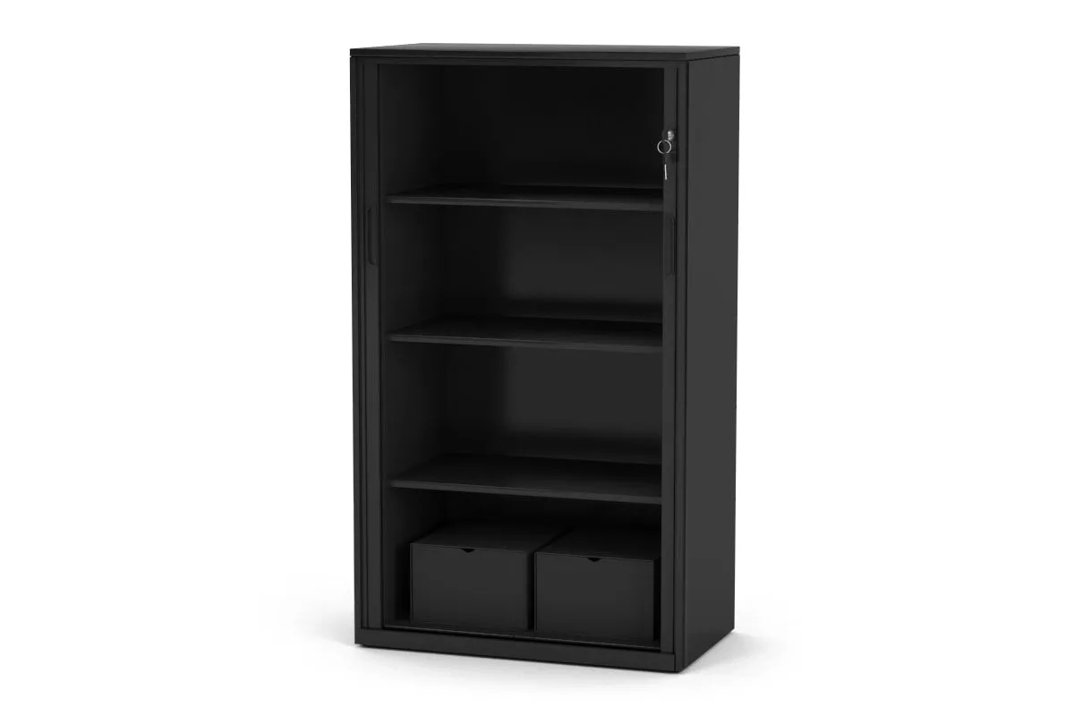 Tambour Sliding Door Storage Cabinet Metal [1325H x 900W]