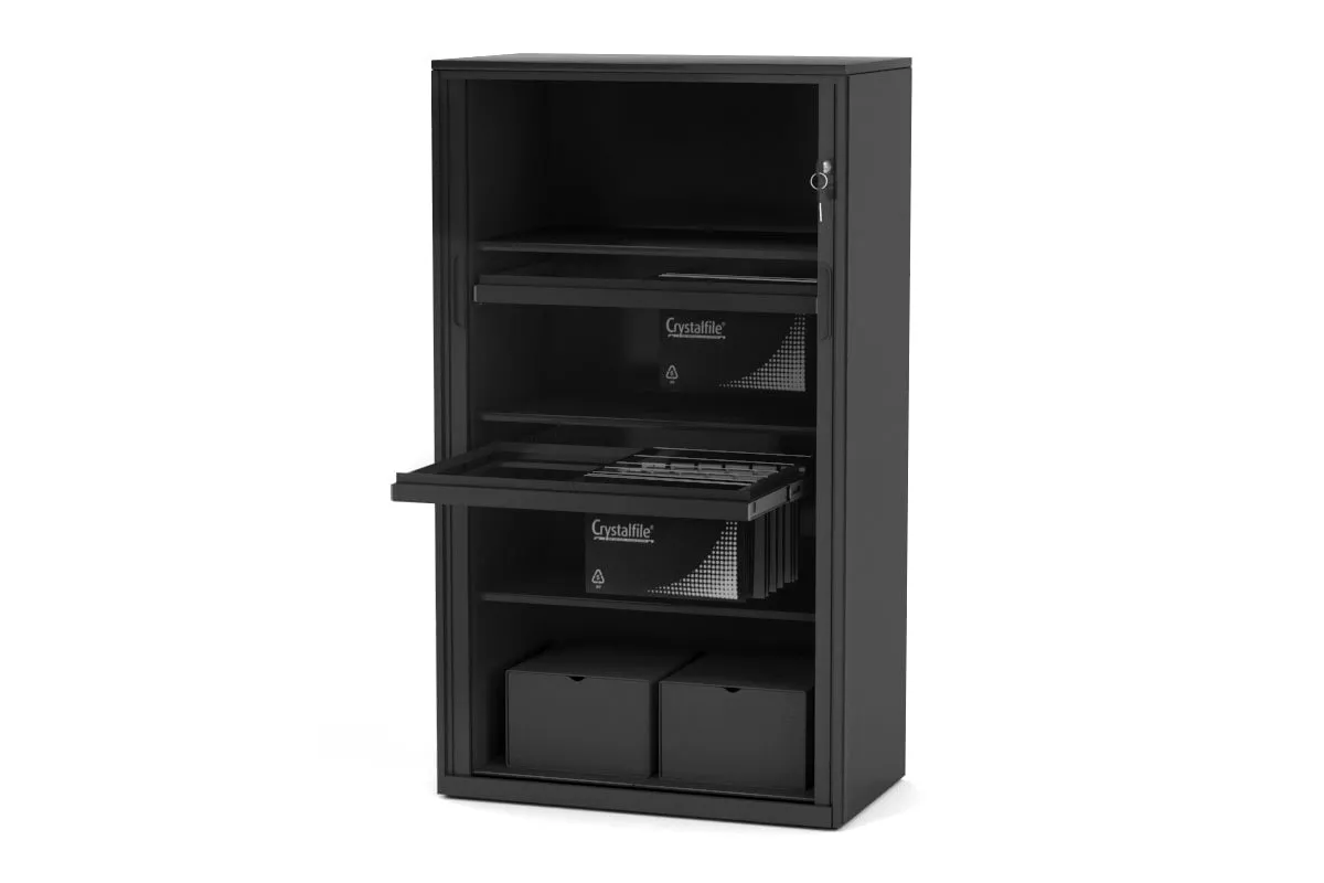 Tambour Sliding Door Storage Cabinet Metal [1325H x 900W]