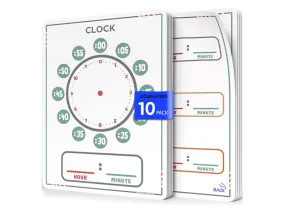 Telling Time Teaching Clock for Kids 9"x12" (10 pc)