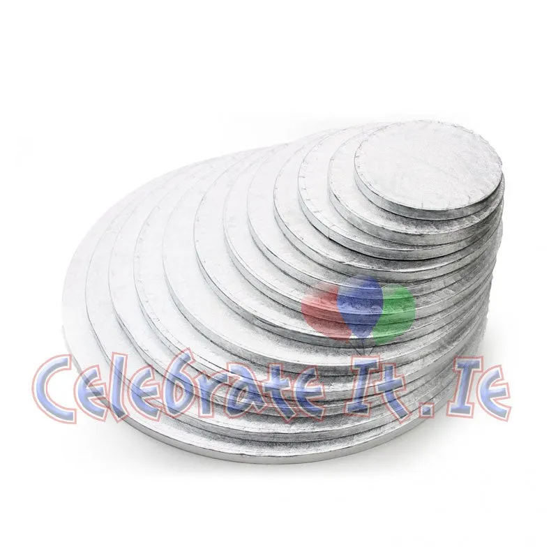 Thick Silver Round Cake Boards