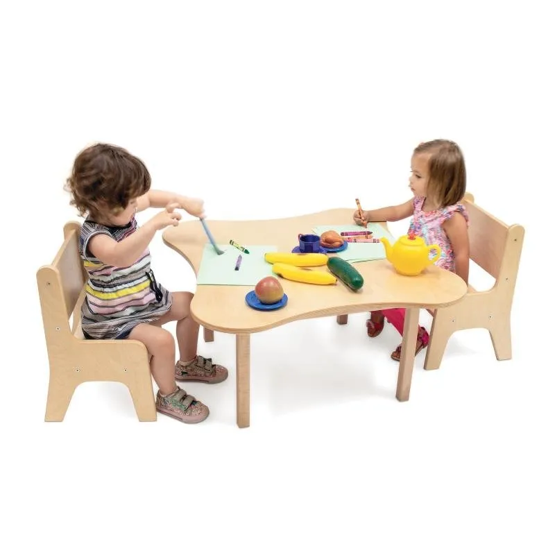 Toddler Flower Classroom Table and Two Chair Set For Preschool
