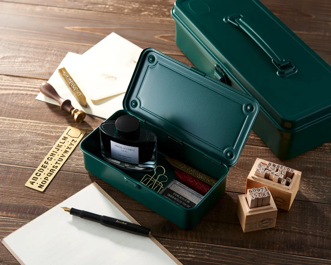 TOYO Trunk Shape Toolbox T-320 AG (Antique Green)