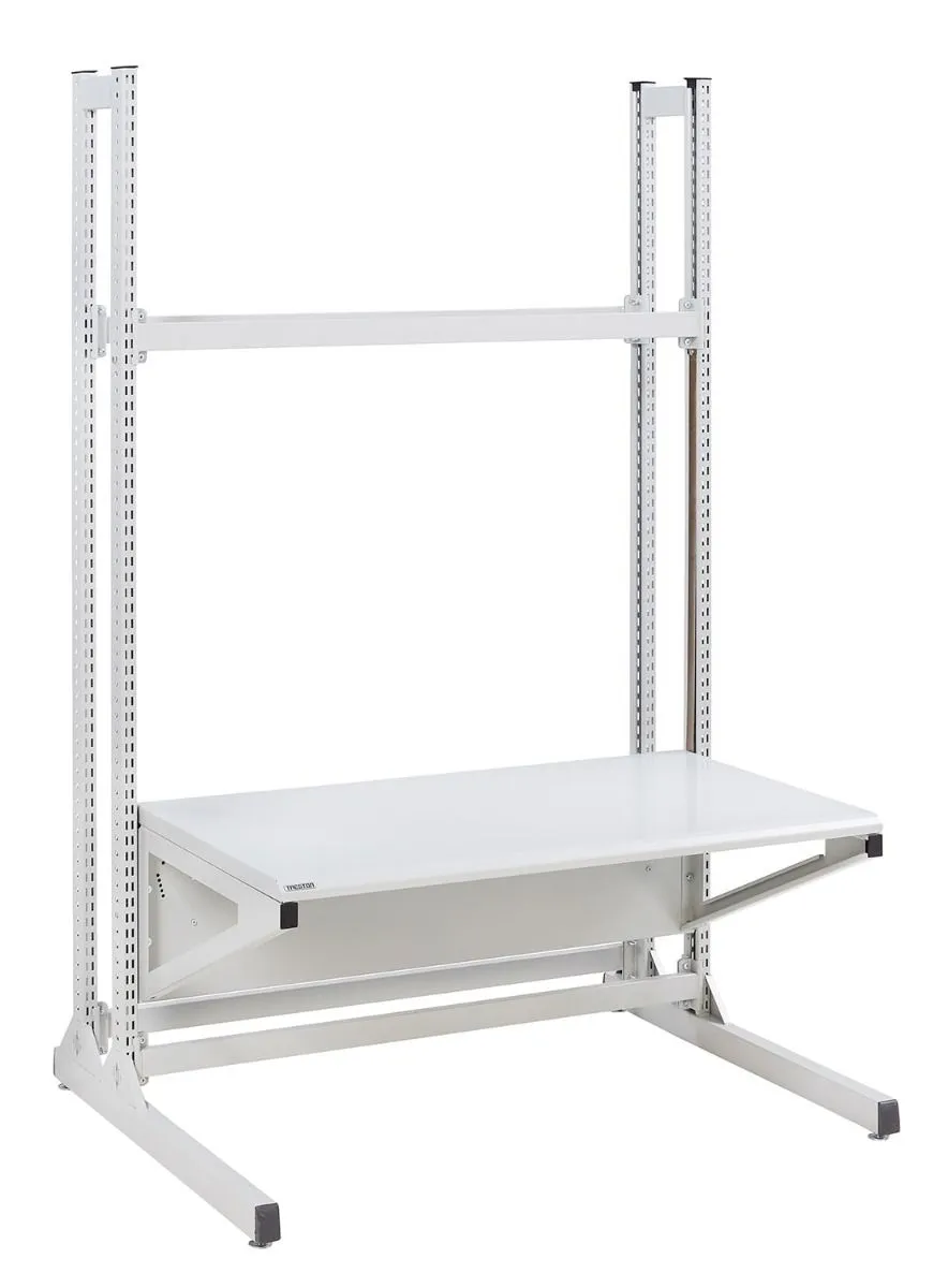 Treston TQEW712-41 30" x 48" Quick Edge Height Adjustable Workstation with Powder-Coated Aluminum Work Surface