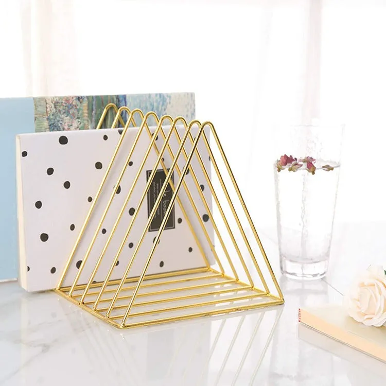 Triangle Magazine Holder | Gold