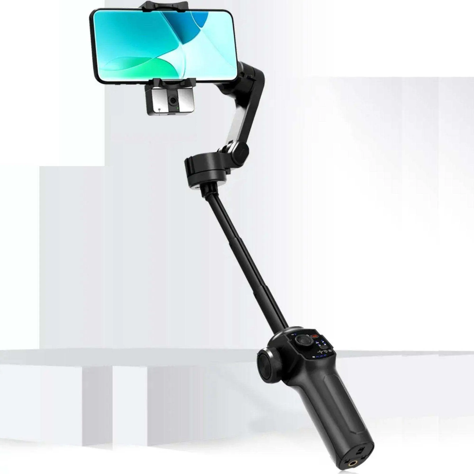 TUTT L9   AI Module | 3 Axis Pro Handheld Anti-shake Smartphone Selfie Stick Phone Gimbal Stabilizer with Extendable Rod, Light Tripod and AI Auto Face Tracking Module Vlog YouTube
