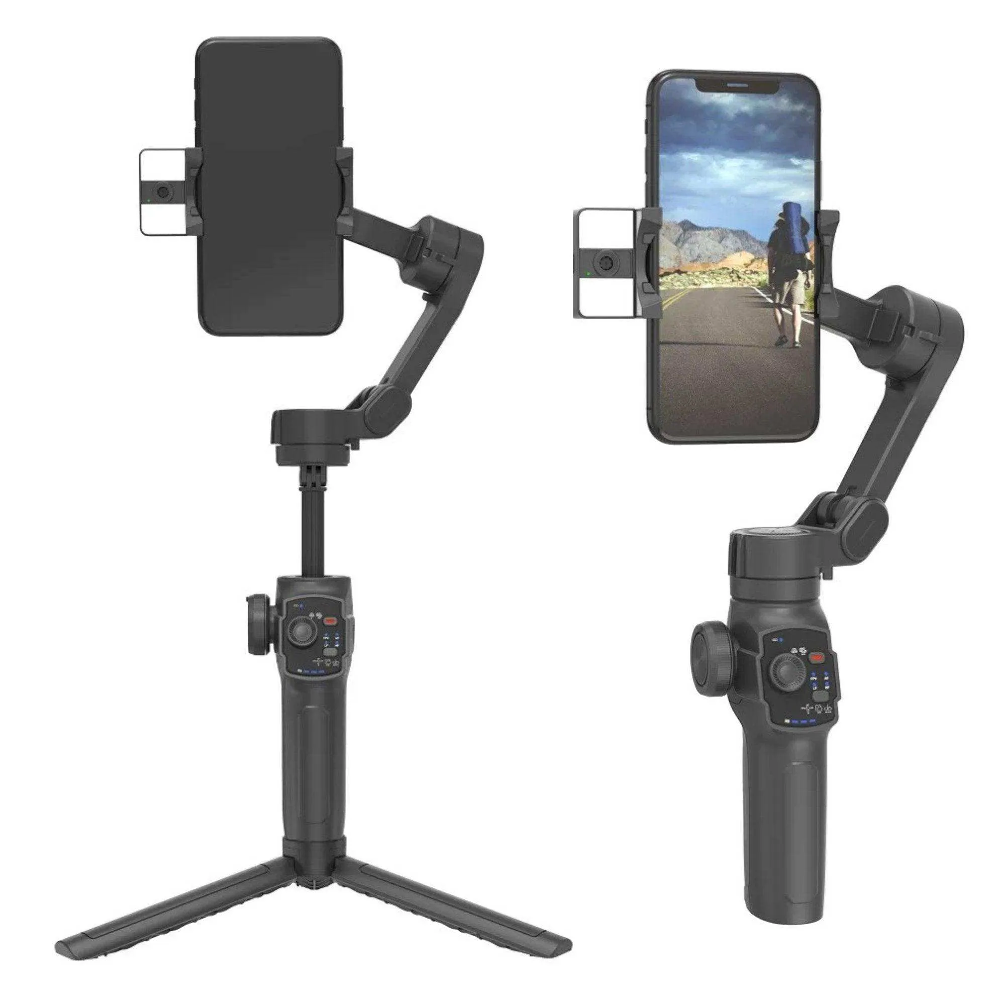 TUTT L9   AI Module | 3 Axis Pro Handheld Anti-shake Smartphone Selfie Stick Phone Gimbal Stabilizer with Extendable Rod, Light Tripod and AI Auto Face Tracking Module Vlog YouTube