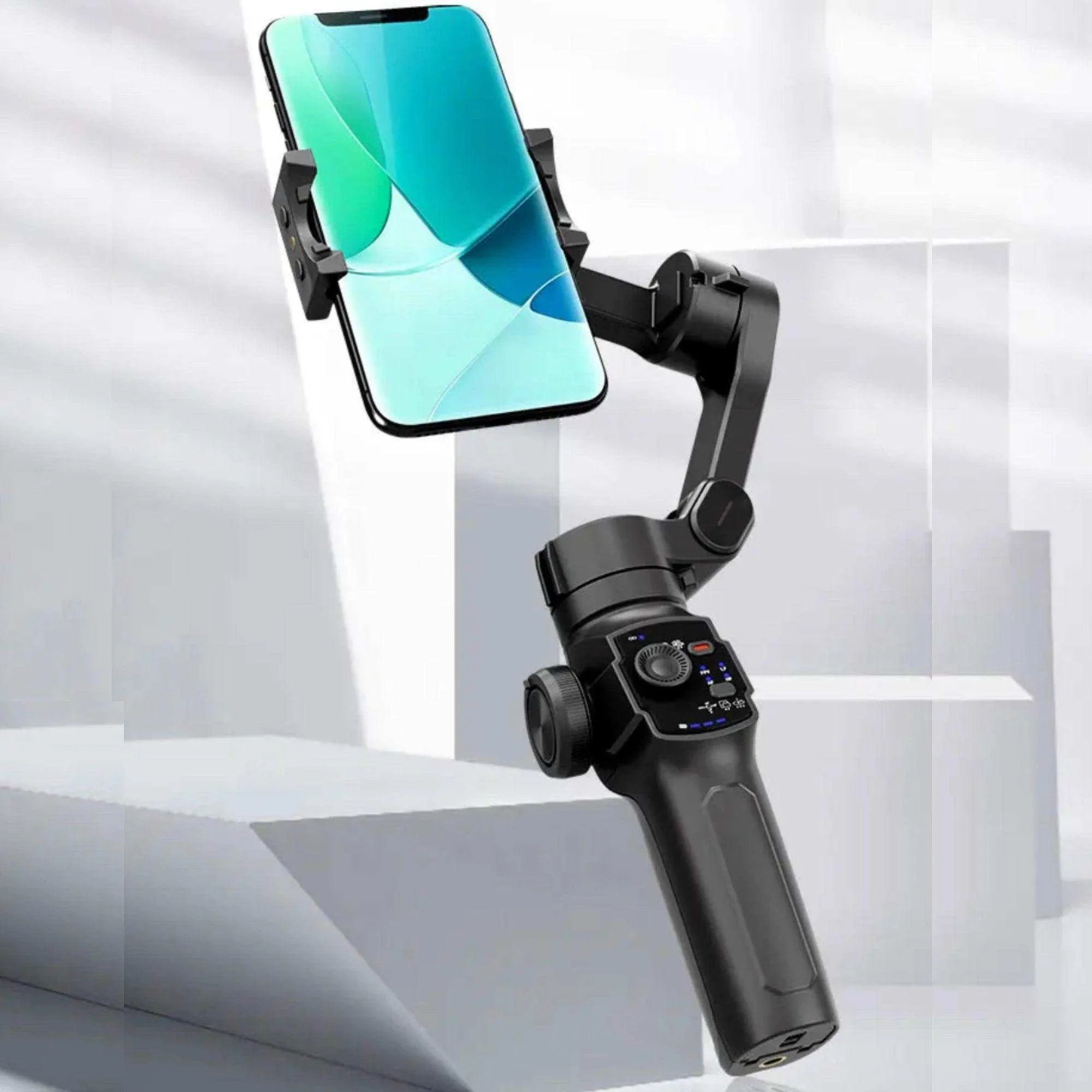 TUTT L9   AI Module | 3 Axis Pro Handheld Anti-shake Smartphone Selfie Stick Phone Gimbal Stabilizer with Extendable Rod, Light Tripod and AI Auto Face Tracking Module Vlog YouTube