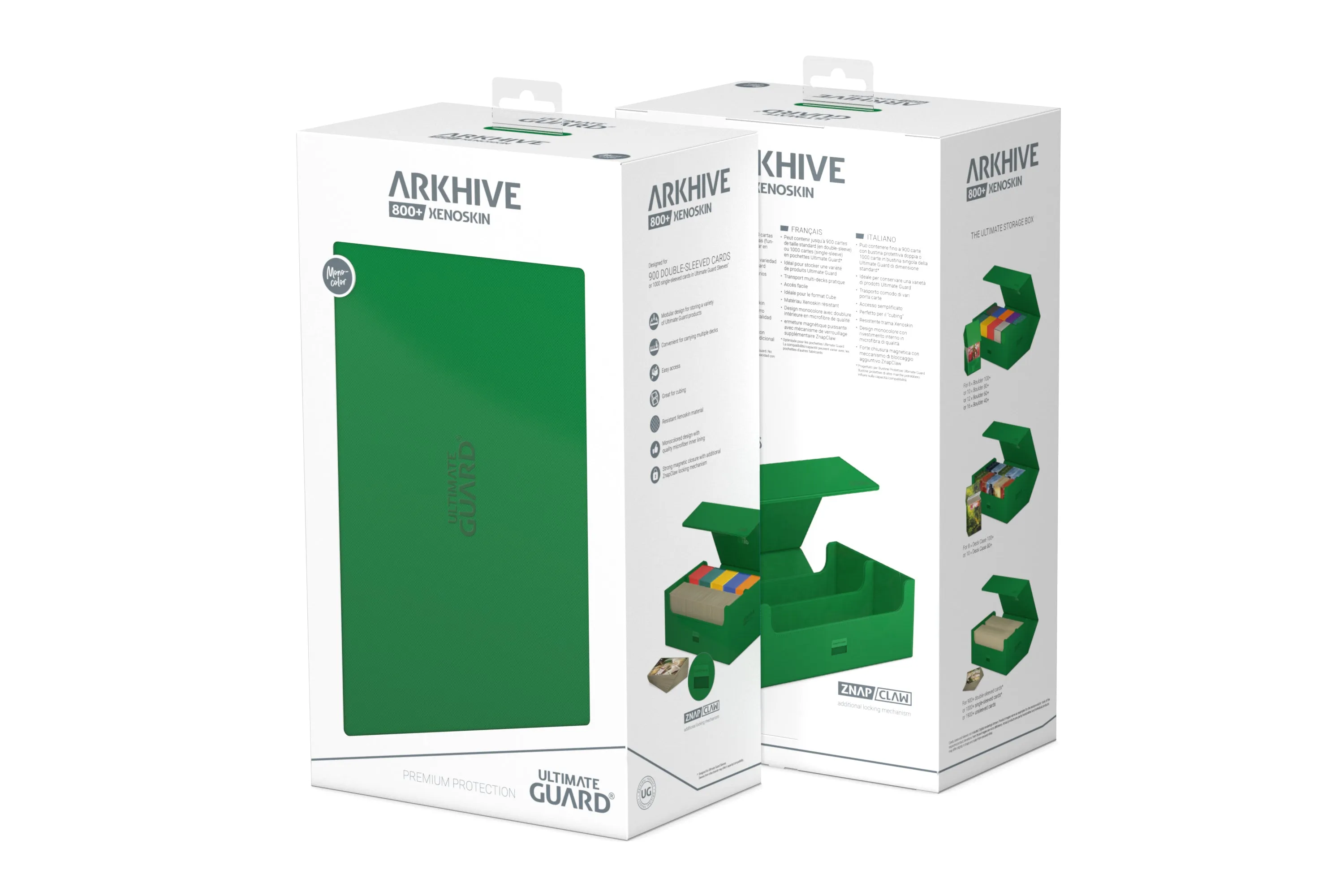 Ultimate Guard - Arkhive 800  XenoSkin Monocolor (Green)