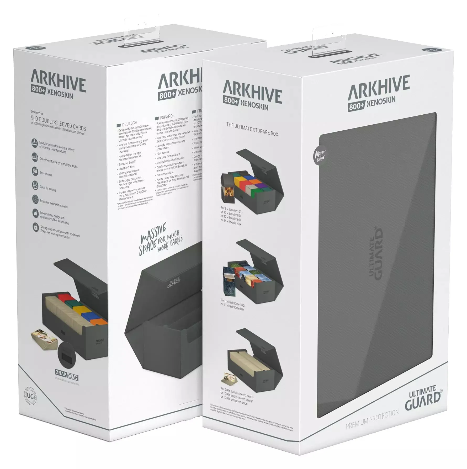 Ultimate Guard - Arkhive 800  XenoSkin Monocolor (Grey)