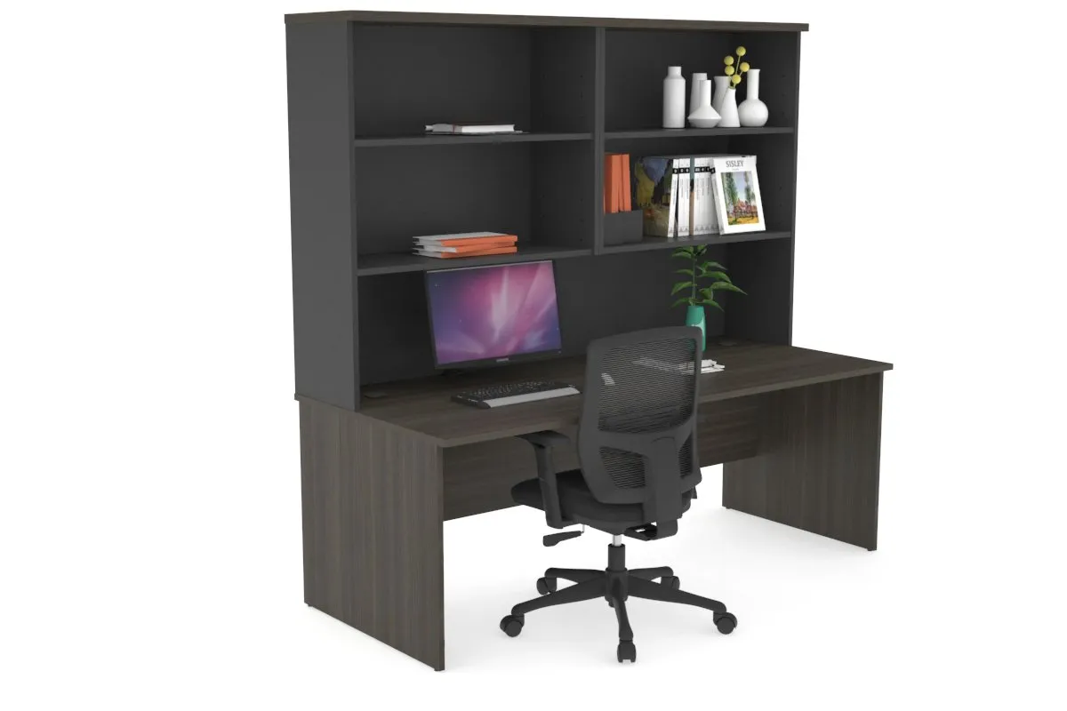 Uniform Panel Desk with Open Hutch [1600W x 750H x 700D]
