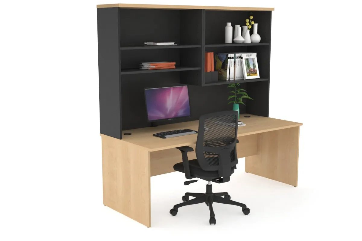 Uniform Panel Desk with Open Hutch [1600W x 750H x 700D]