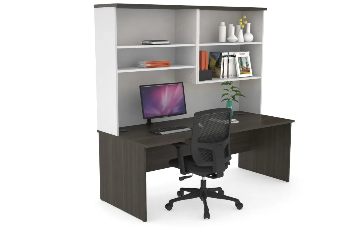 Uniform Panel Desk with Open Hutch [1600W x 750H x 700D]
