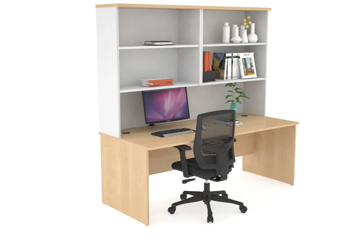Uniform Panel Desk with Open Hutch [1600W x 750H x 700D]