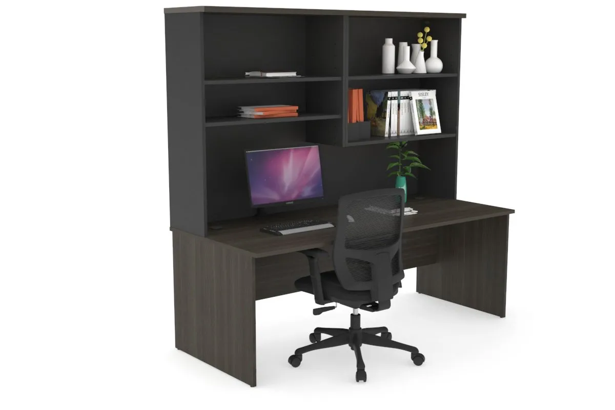 Uniform Panel Desk with Open Hutch [1600W x 750H x 700D]