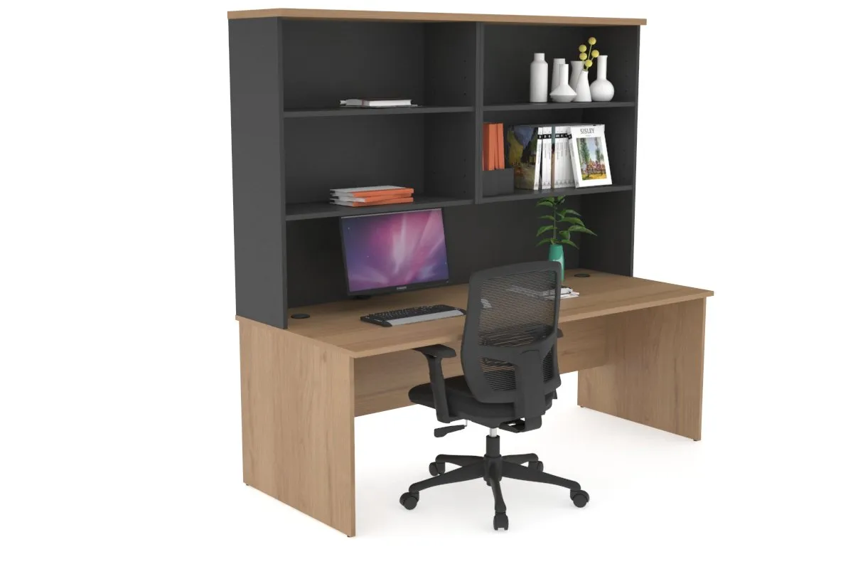 Uniform Panel Desk with Open Hutch [1600W x 750H x 700D]