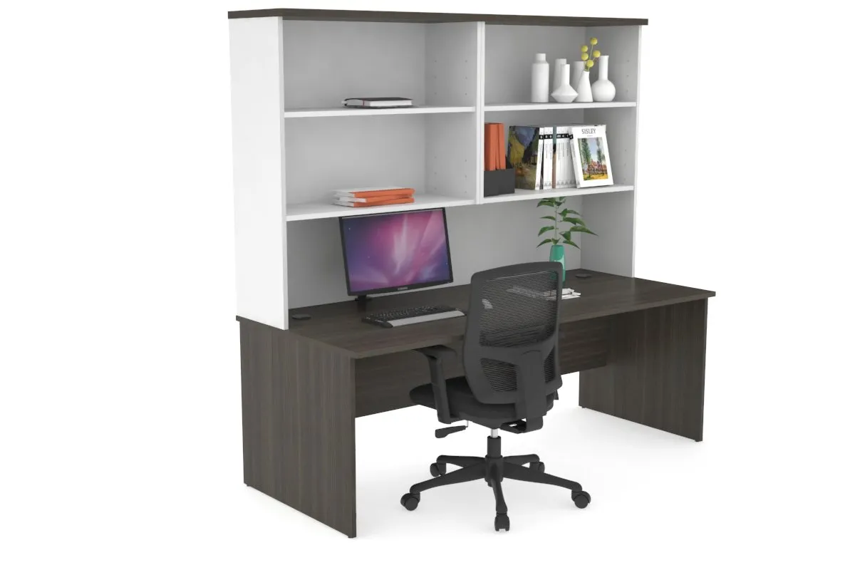 Uniform Panel Desk with Open Hutch [1600W x 750H x 700D]