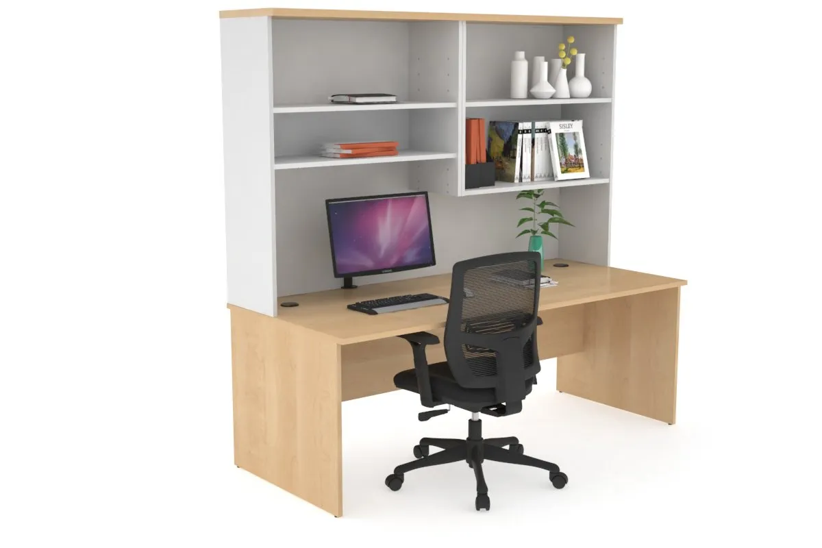 Uniform Panel Desk with Open Hutch [1600W x 750H x 700D]