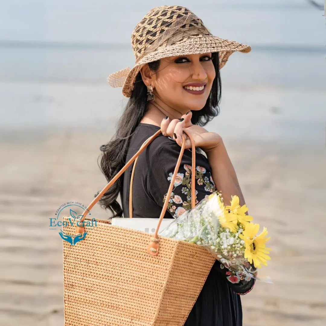V-Shape Brown Tote Bag