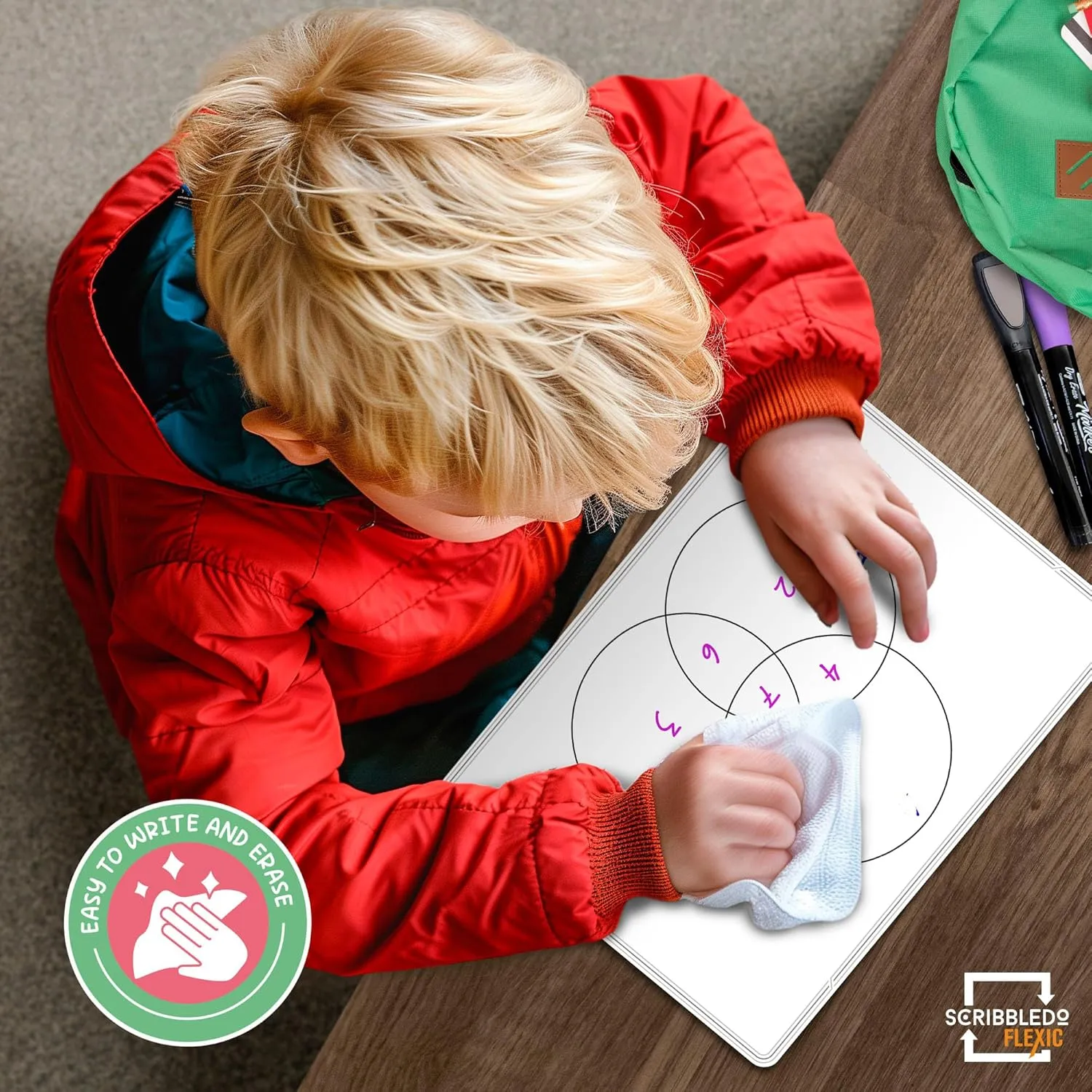 Venn Diagram Chart Practice Flexic Sheet 9"x12" (10 pc)