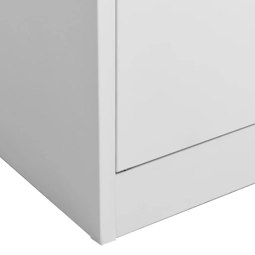 vidaXL Office Cabinet Light Grey 90x40x180 cm Steel