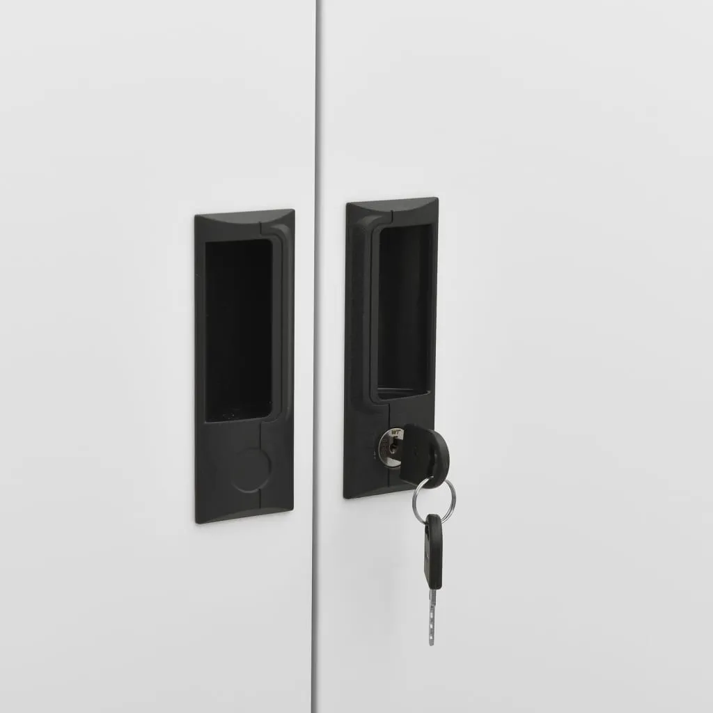 vidaXL Office Cabinet Light Grey 90x40x180 cm Steel