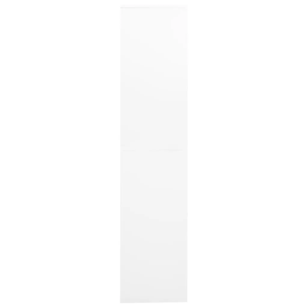 vidaXL Office Cabinet White 90x40x180 cm Steel and Tempered Glass