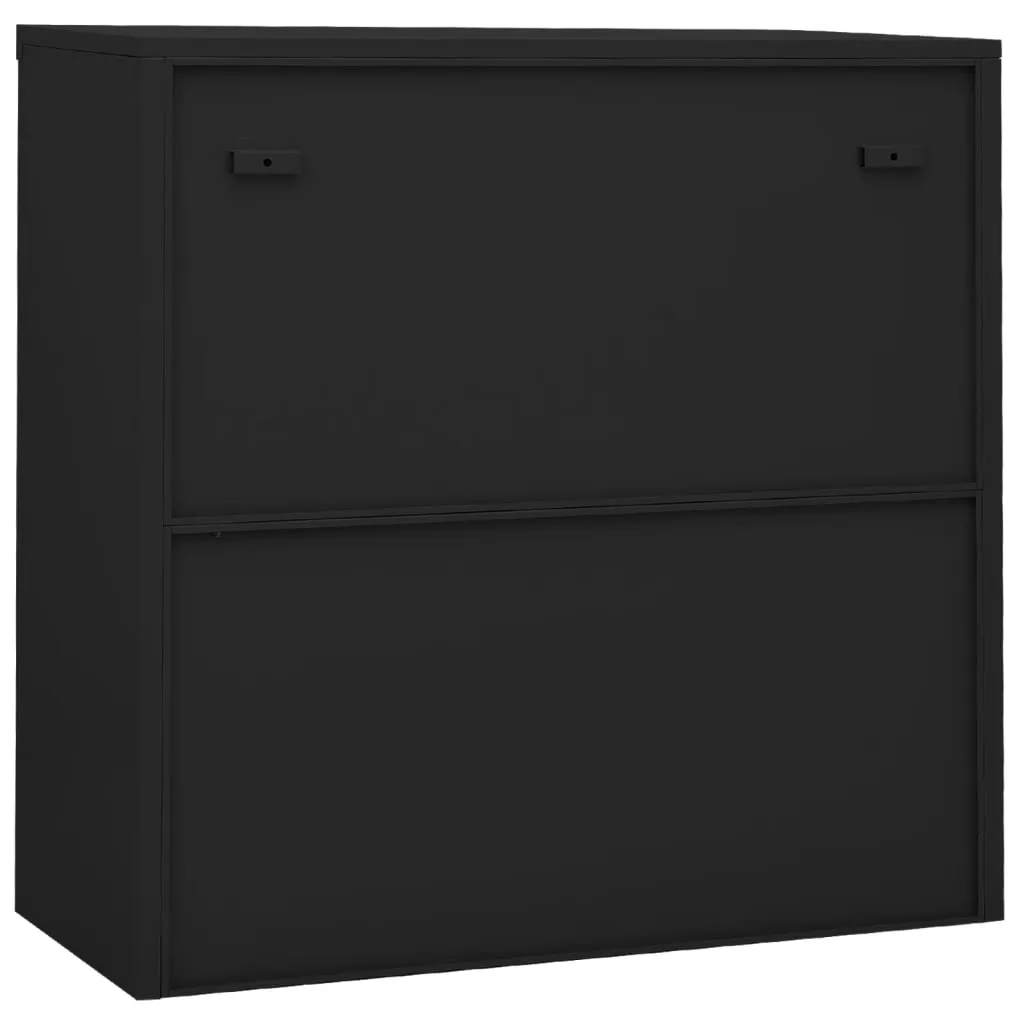 vidaXL Office Cabinet with Sliding Door Anthracite 90x40x90 cm Steel