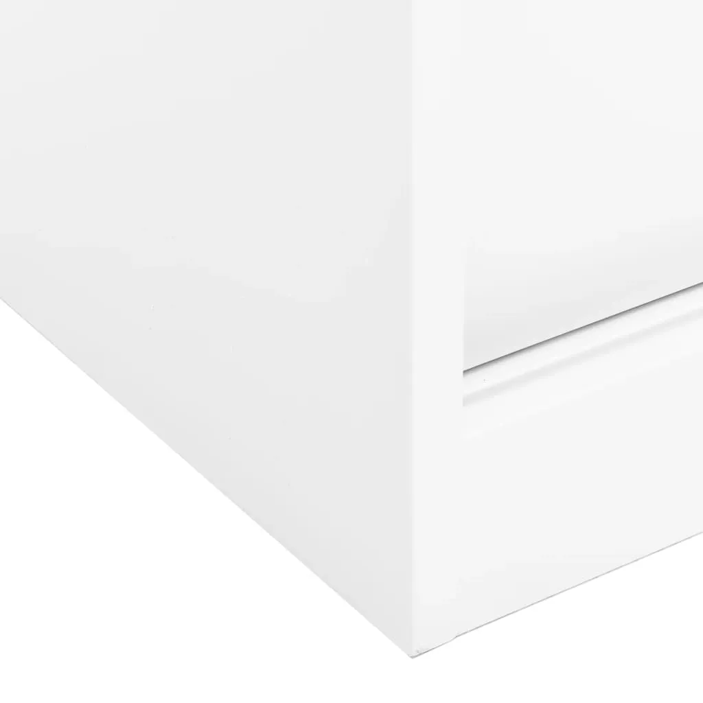 vidaXL Office Cabinet with Sliding Door White 90x40x90 cm Steel