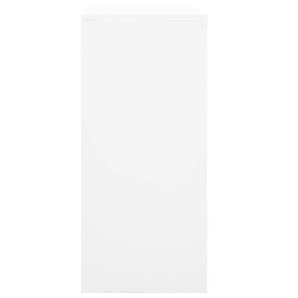 vidaXL Office Cabinet with Sliding Door White 90x40x90 cm Steel