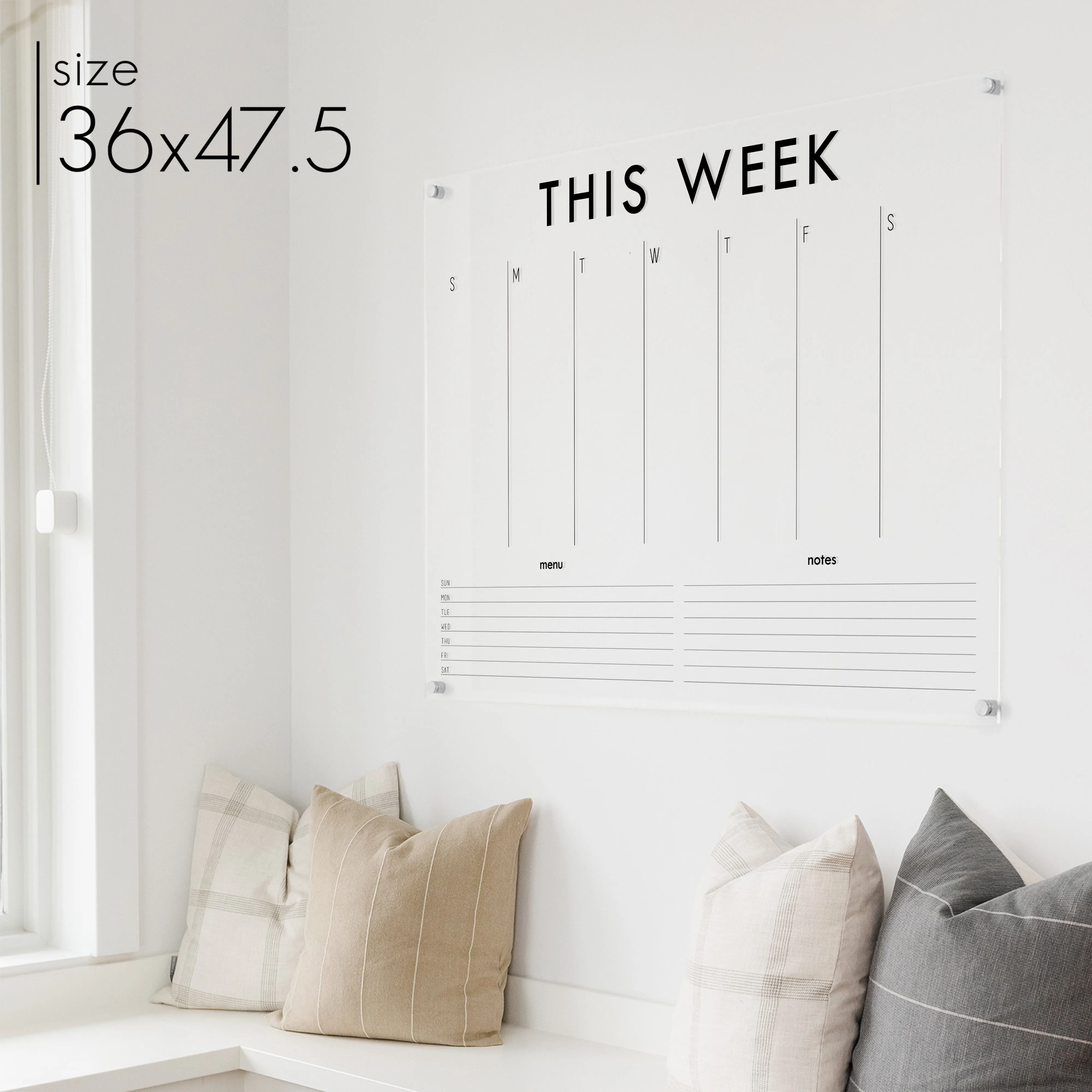 Weekly Acrylic Calendar   2 Sections | Horizontal Madi