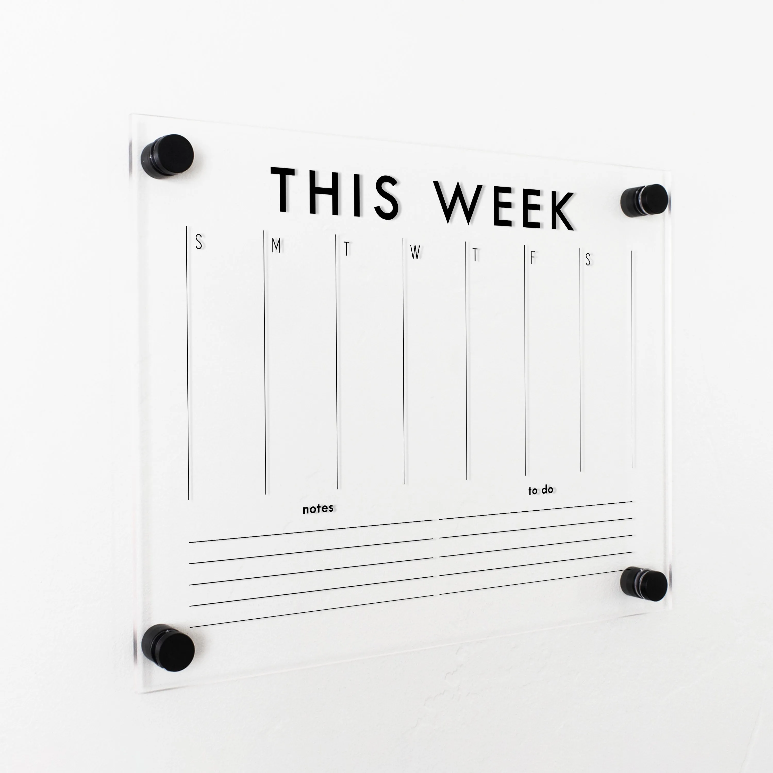 Weekly Acrylic Calendar   2 Sections | Horizontal Madi