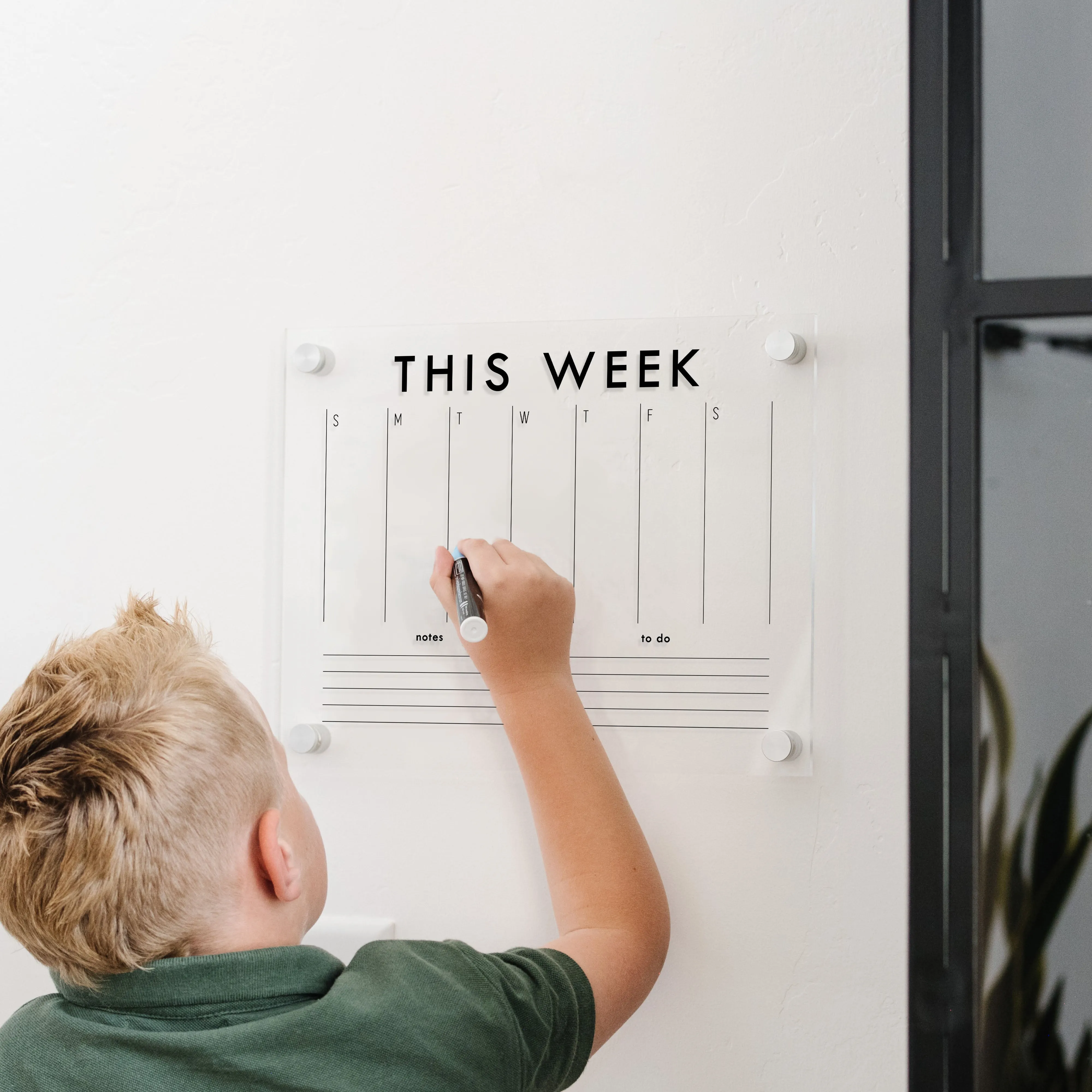 Weekly Acrylic Calendar   2 Sections | Horizontal Madi