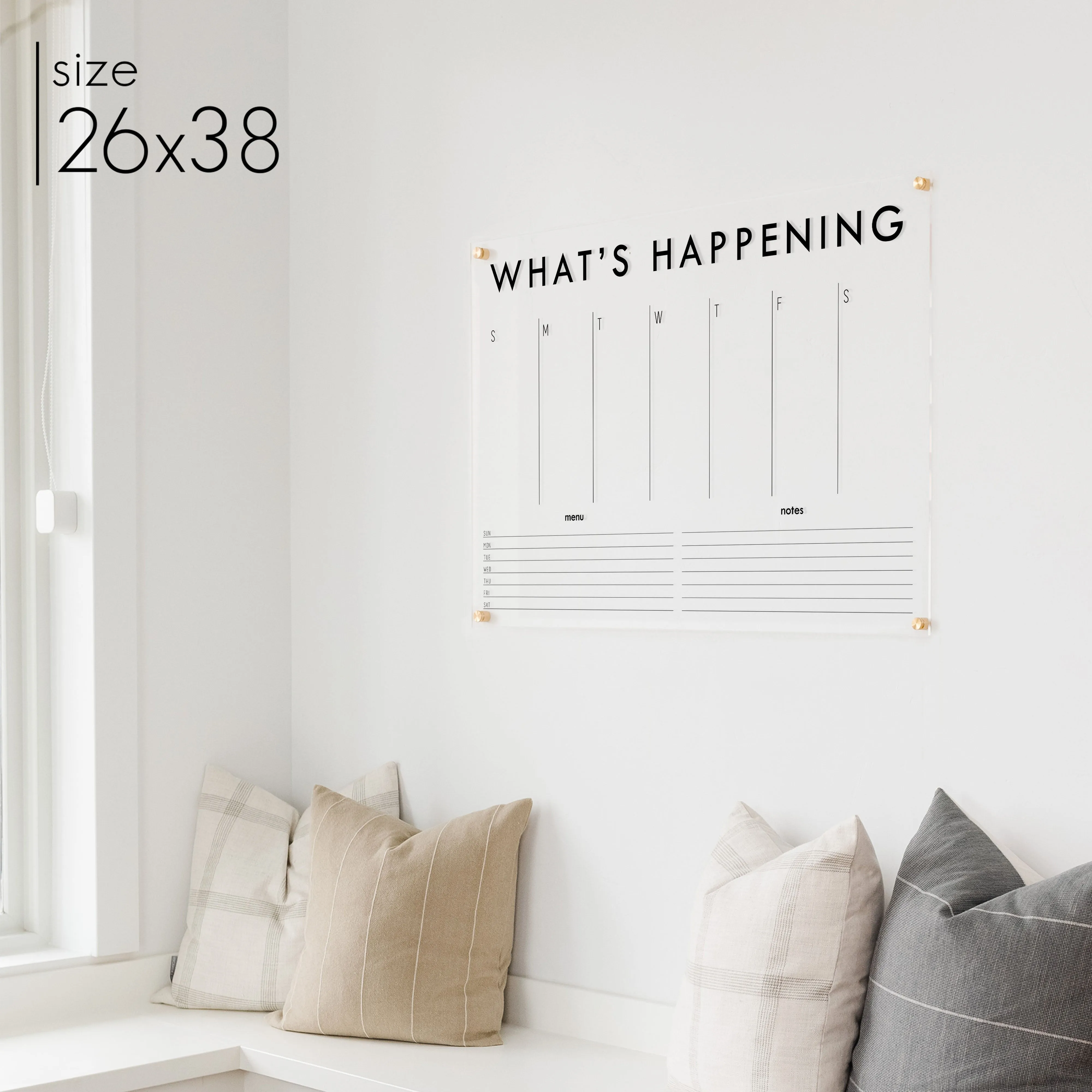 Weekly Acrylic Calendar   2 Sections | Horizontal Madi