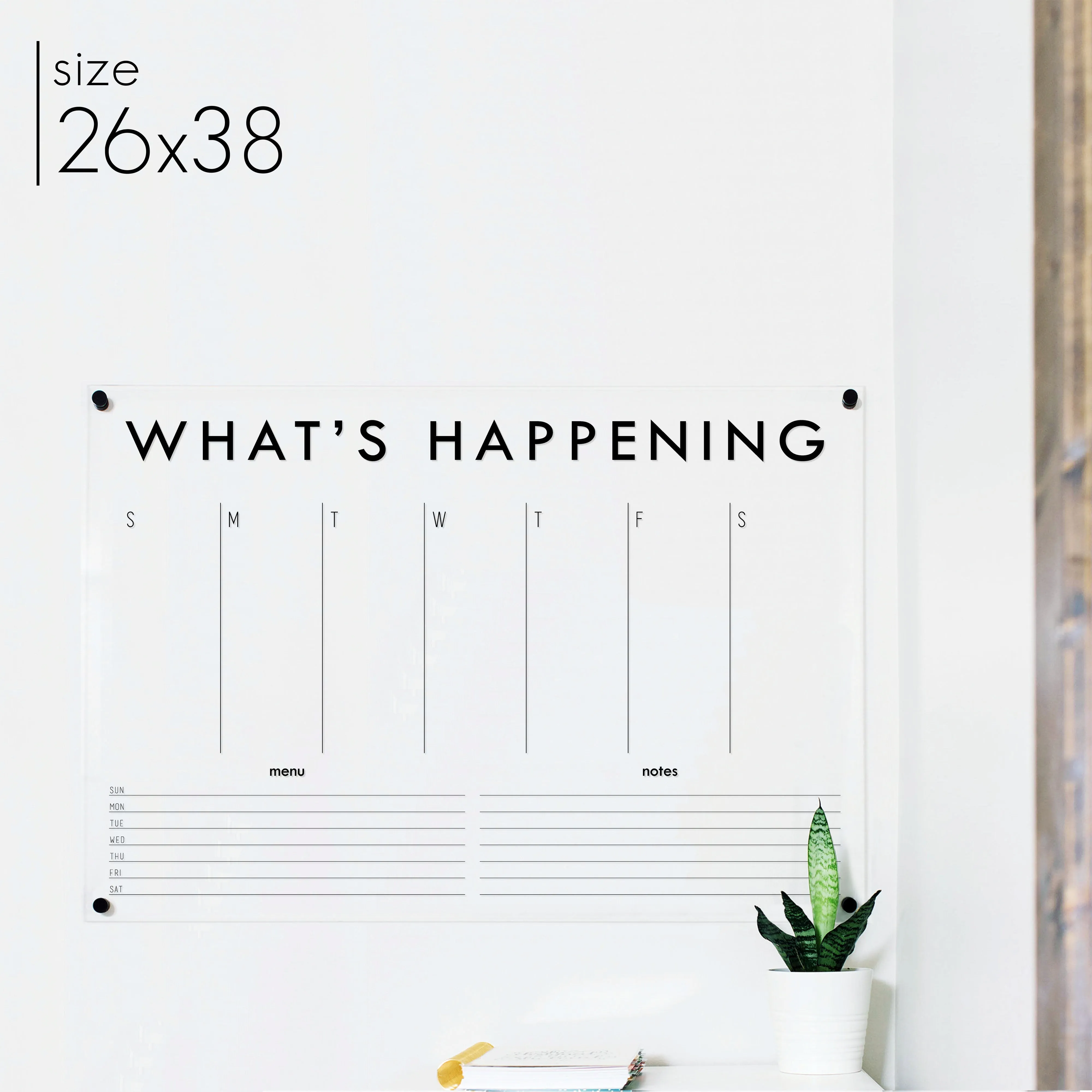 Weekly Acrylic Calendar   2 Sections | Horizontal Madi