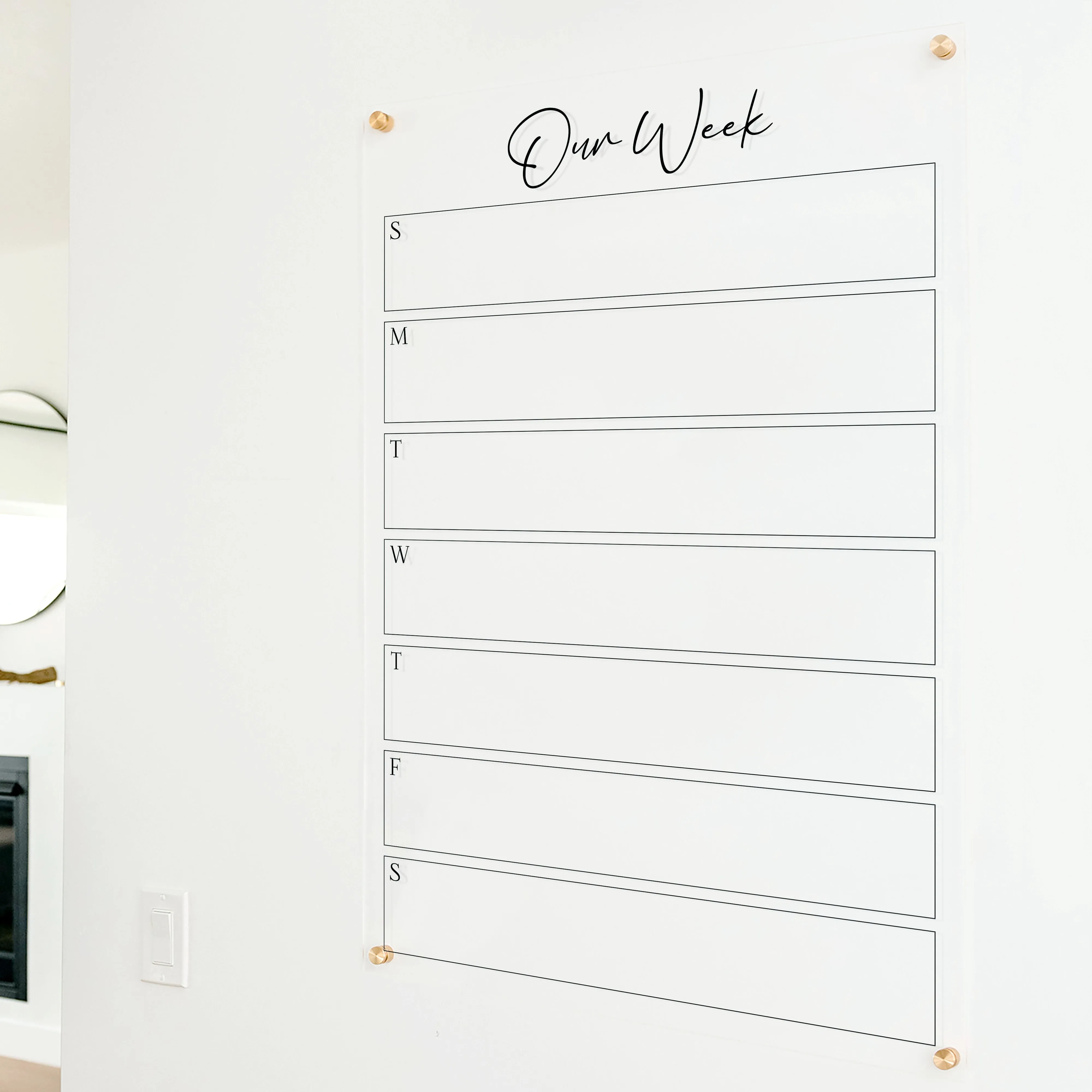 Weekly Acrylic Calendar | Vertical Pennington