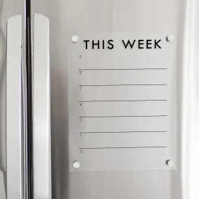 Weekly Acrylic Fridge Calendar | Vertical Madi