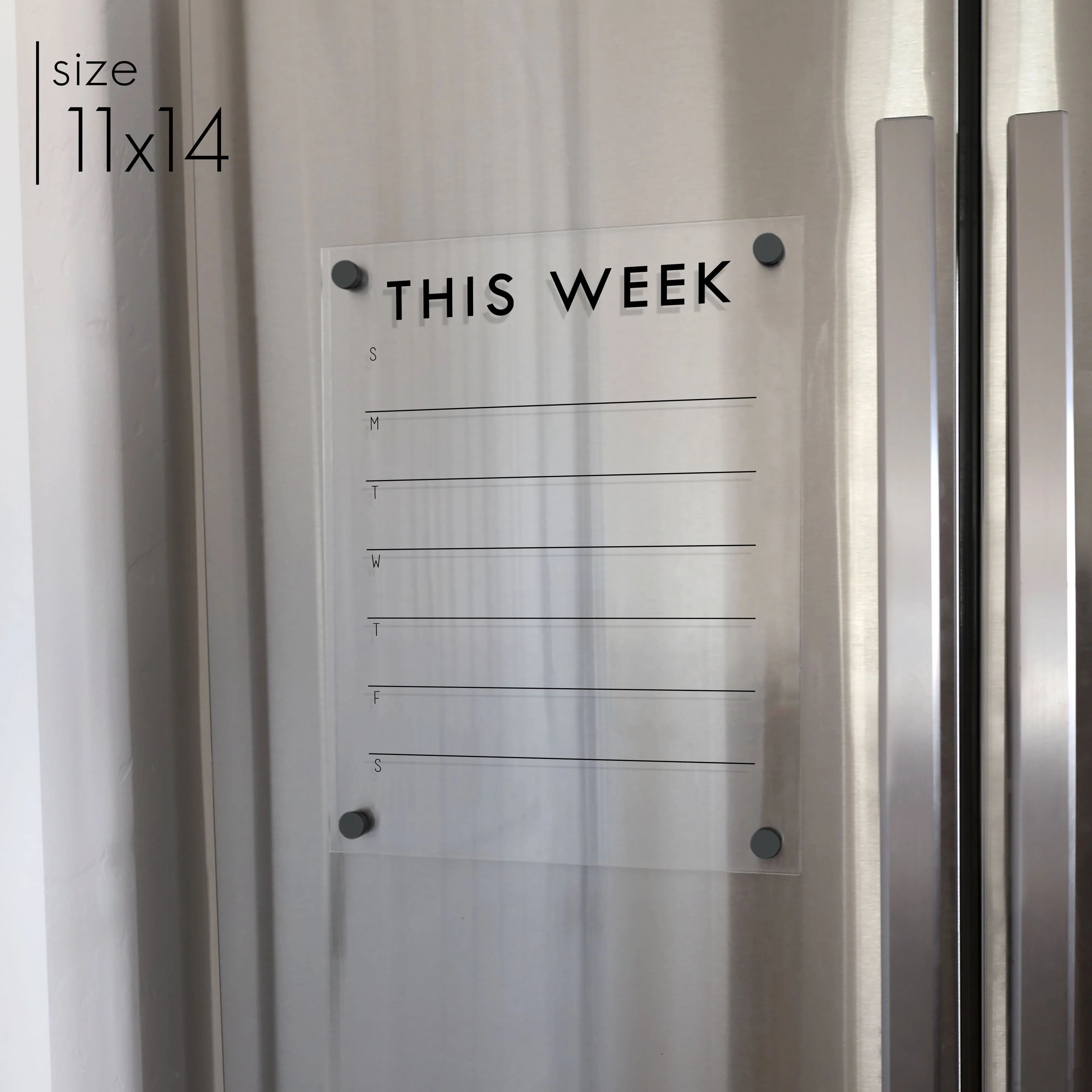 Weekly Acrylic Fridge Calendar | Vertical Madi