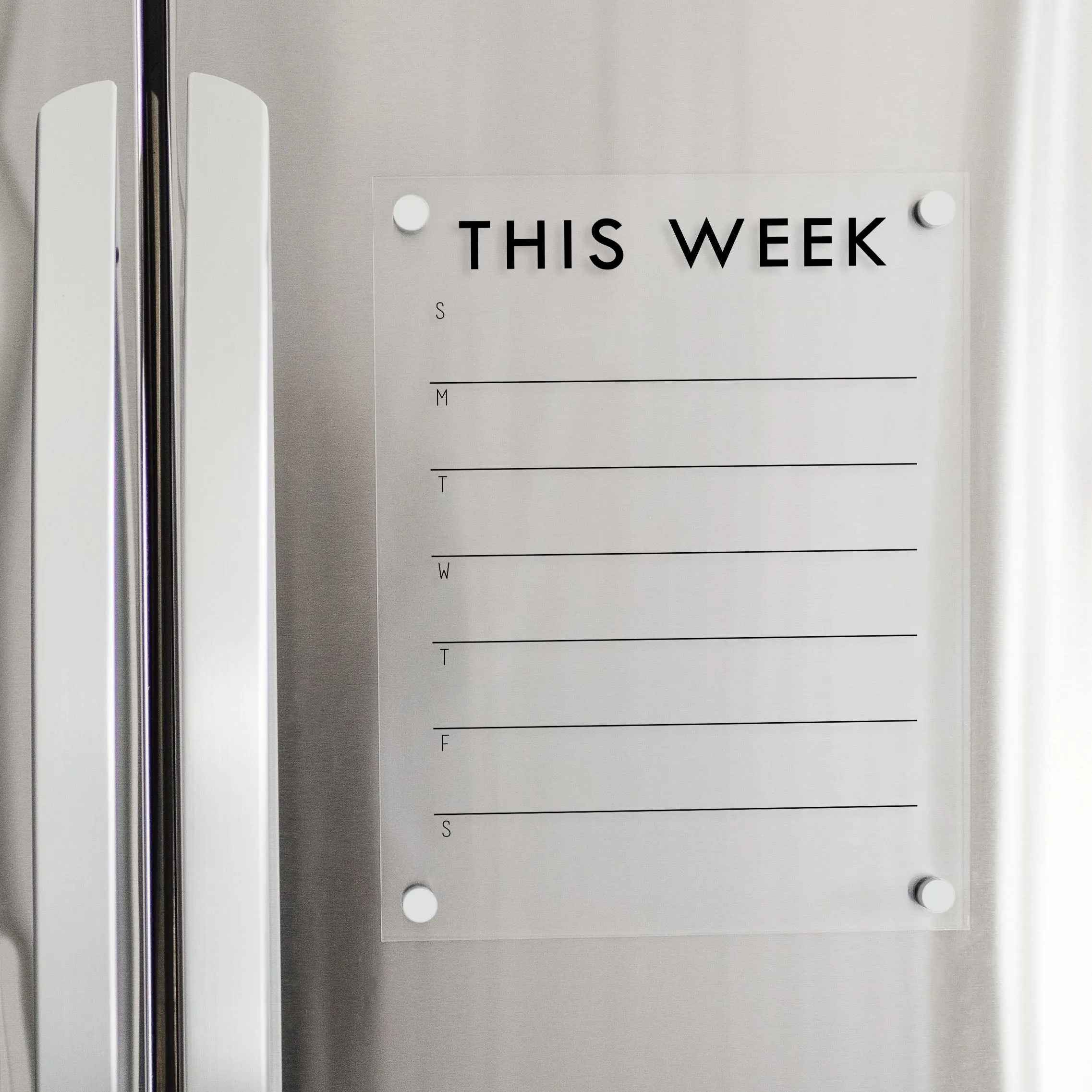 Weekly Acrylic Fridge Calendar | Vertical Madi