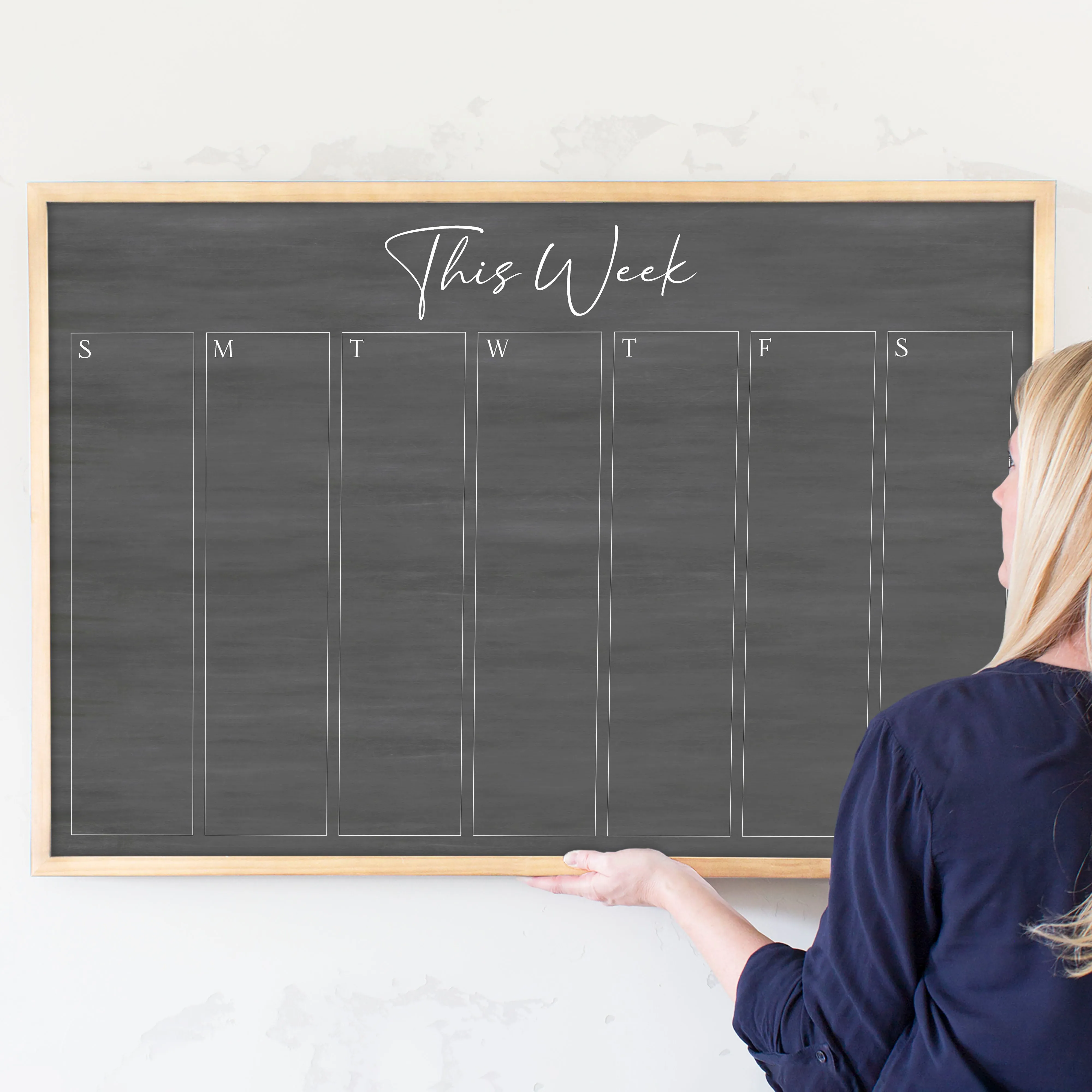 Weekly Framed Chalkboard Calendar | Horizontal Pennington