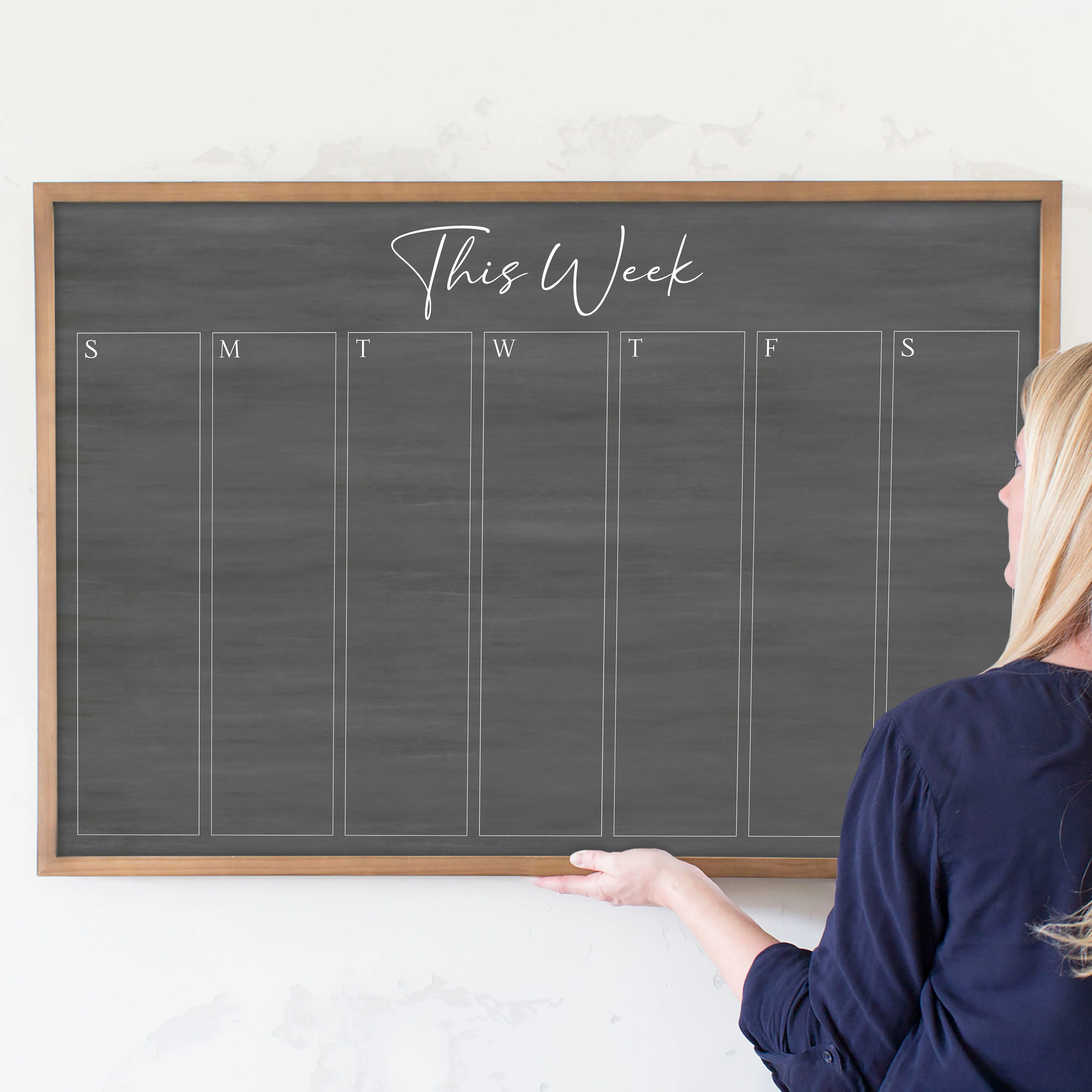 Weekly Framed Chalkboard Calendar | Horizontal Pennington