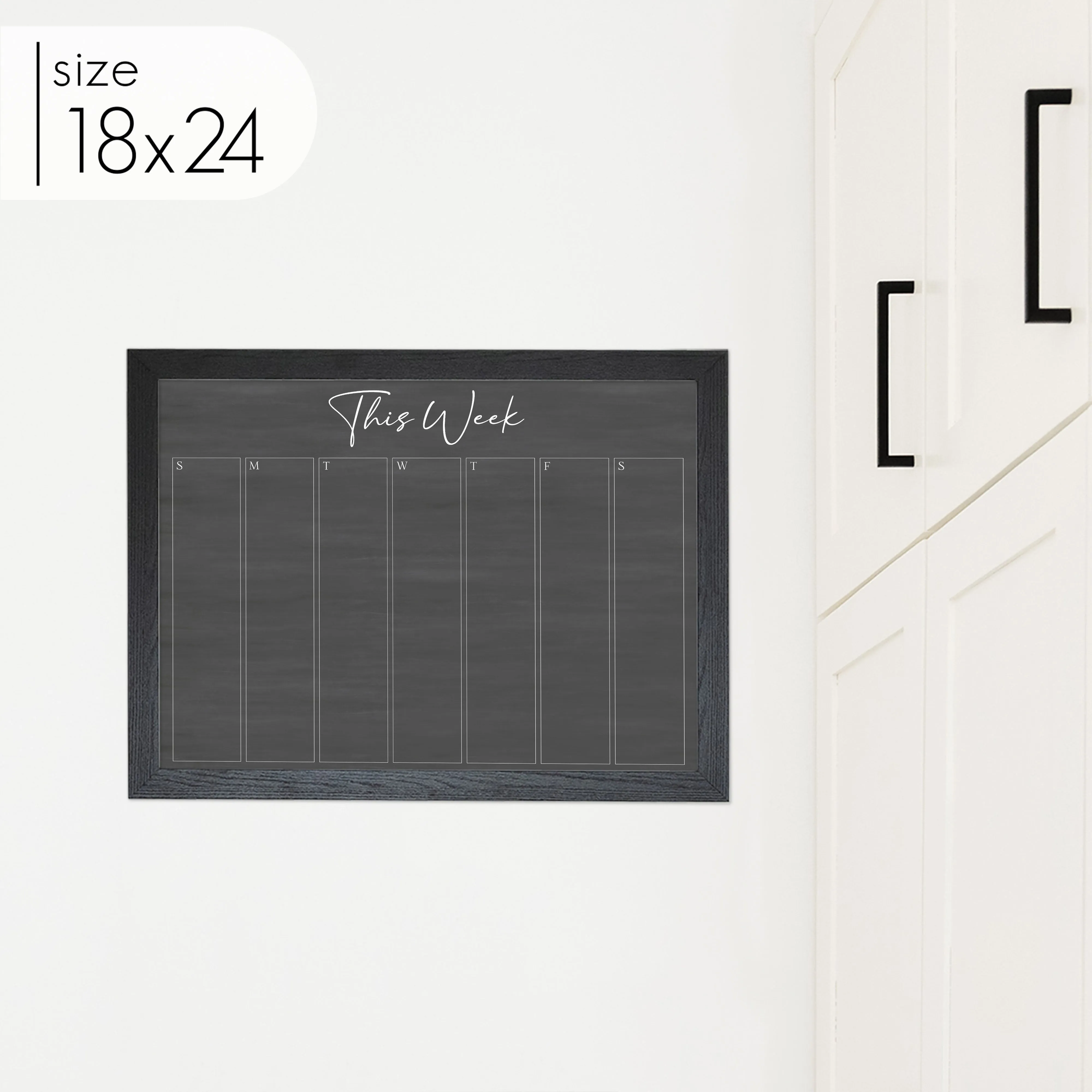 Weekly Framed Chalkboard Calendar | Horizontal Pennington