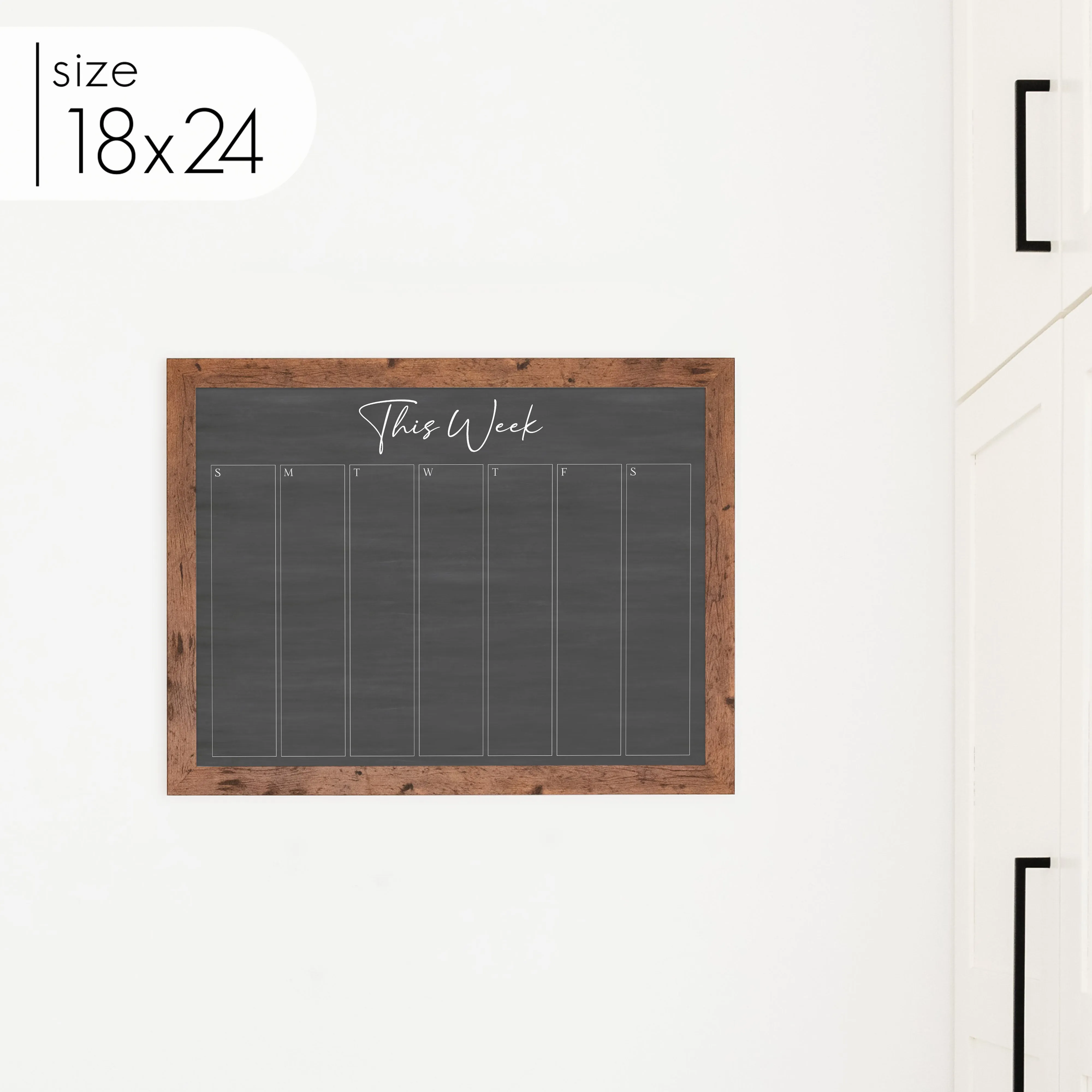 Weekly Framed Chalkboard Calendar | Horizontal Pennington