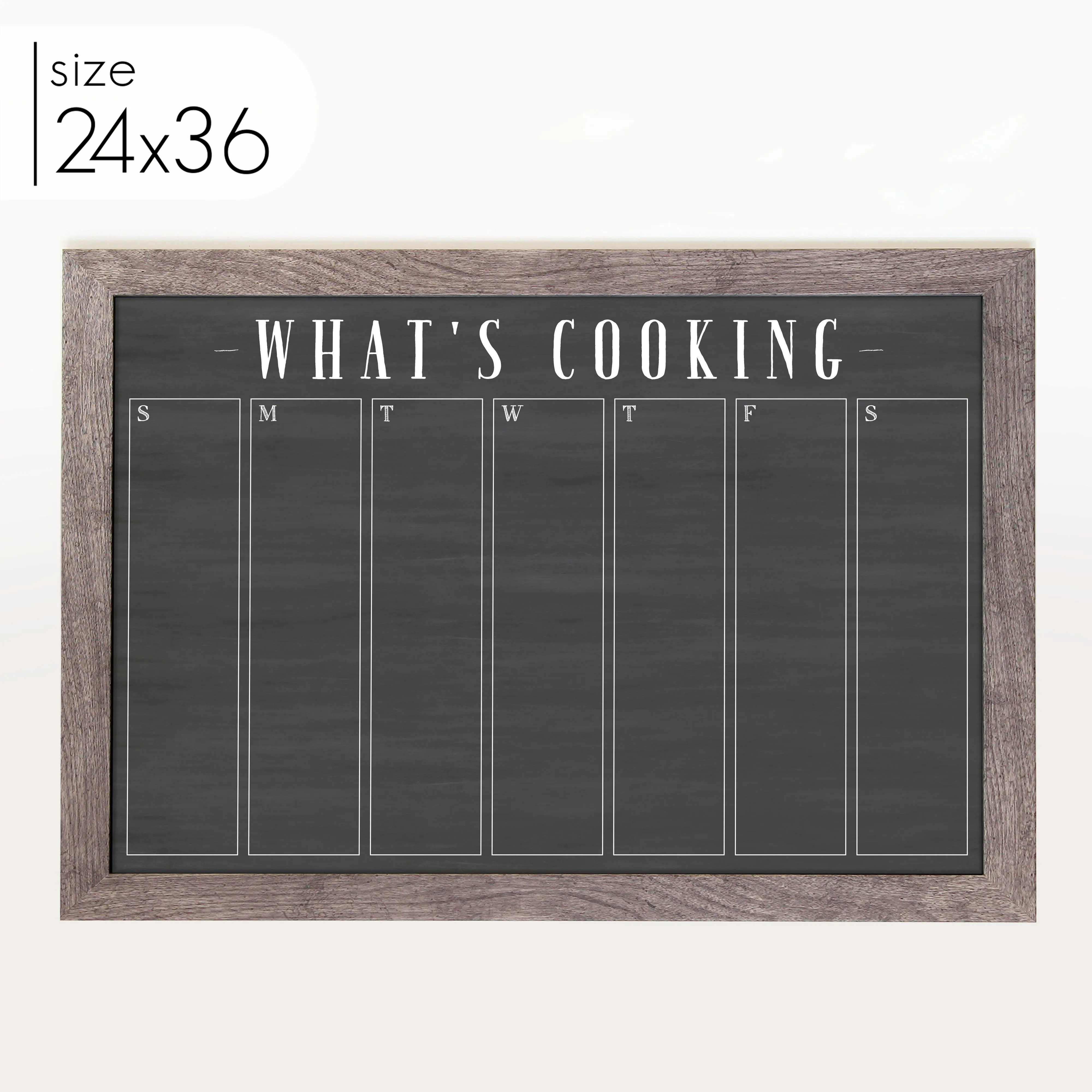 Weekly Framed Chalkboard Calendar | Horizontal Swanson
