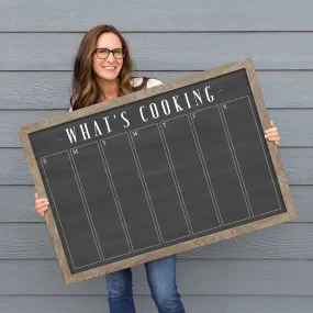 Weekly Framed Chalkboard Calendar | Horizontal Swanson