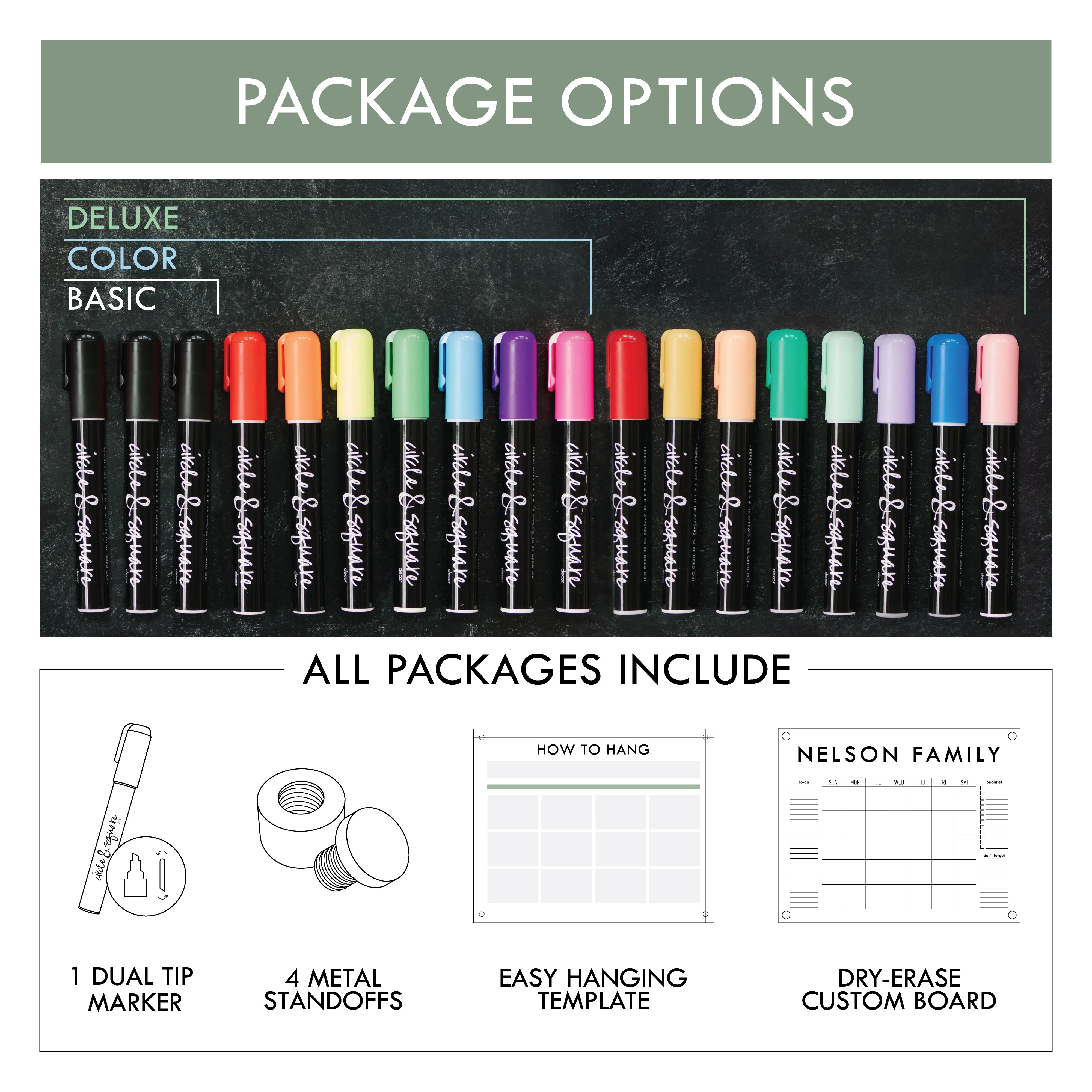 Weekly Frosted Acrylic Calendar   2 Sections | Vertical Traeger