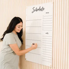 Weekly Frosted Acrylic Calendar   2 Sections | Vertical Traeger